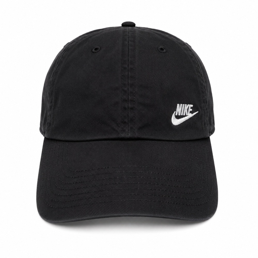 Nike One Size Hat Heritage86 Black Adjustable Futura Logo Dad Cap Strapback